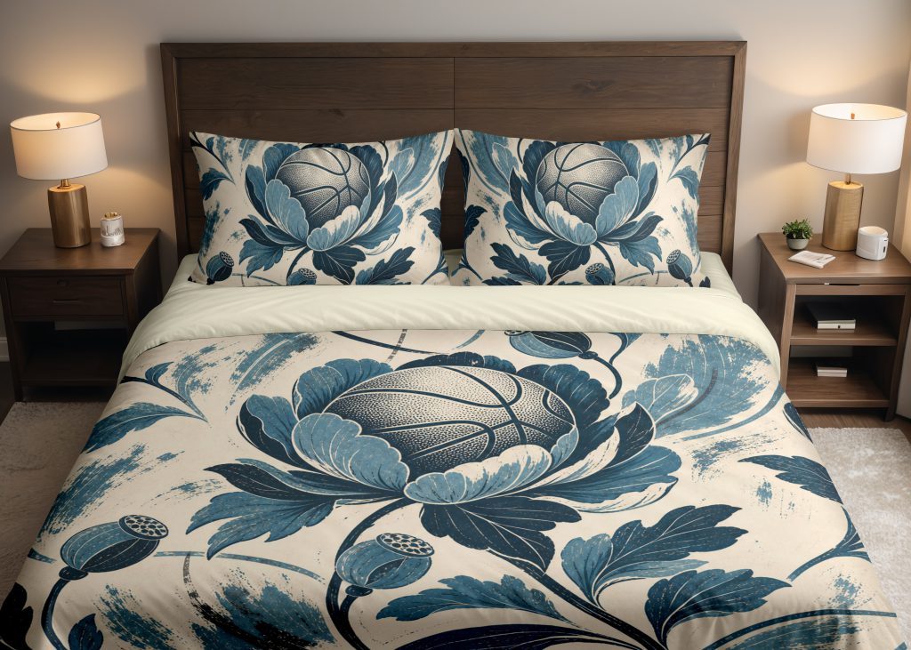 Court Bloom Linocut Bedding Set