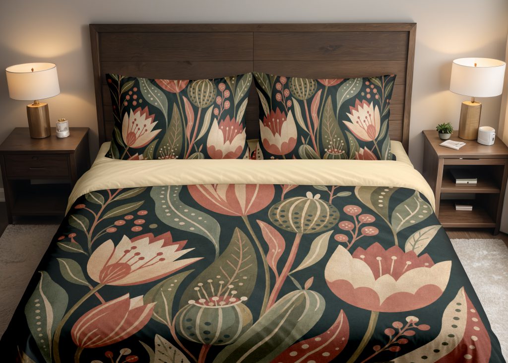 Forest Clay Tulip Grove Bedding Set