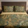 Gilded Peacock Garden Bedding Set mockup 1