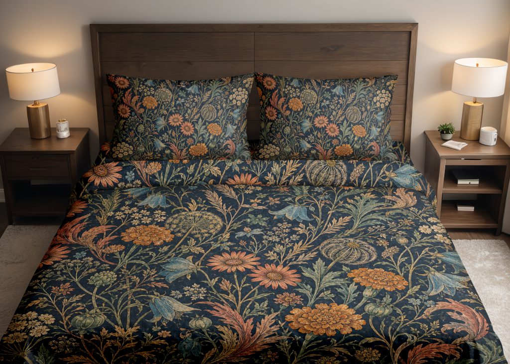 Midnight Wildflower Bedding Set