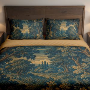 Moonlit Oak Woodland Bedding Set mockup 1