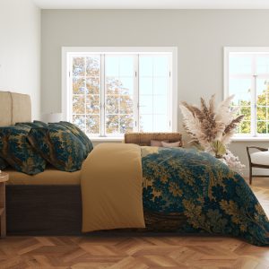 Moonlit Oak Woodland Bedding Set mockup 2