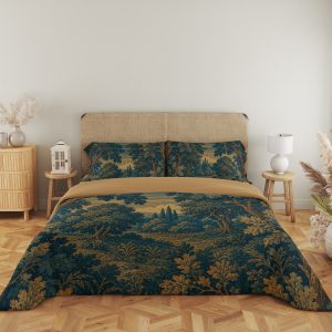 Moonlit Oak Woodland Bedding Set mockup 5