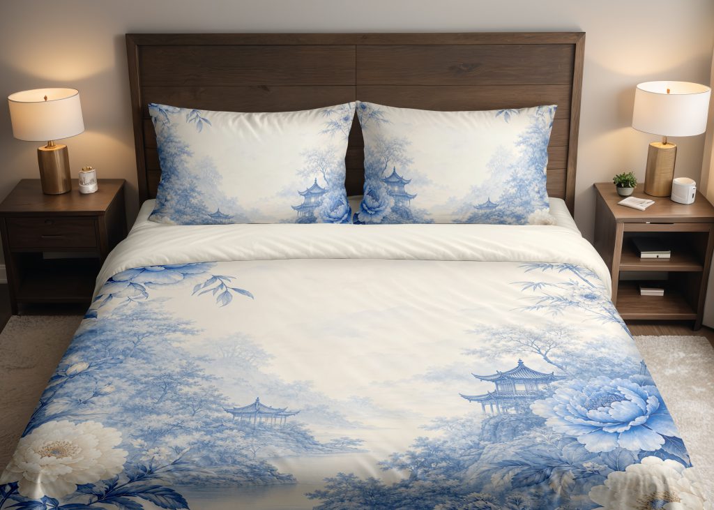 Porcelain Peony Vista Bedding Set