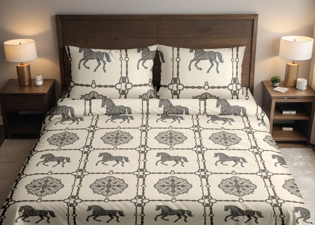 Saddlebit Cameo Grid Bedding Set
