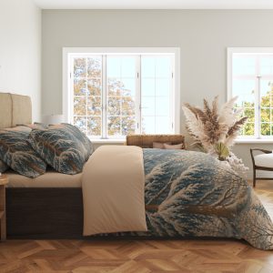 Snowpine River Bedding Set mockup 2