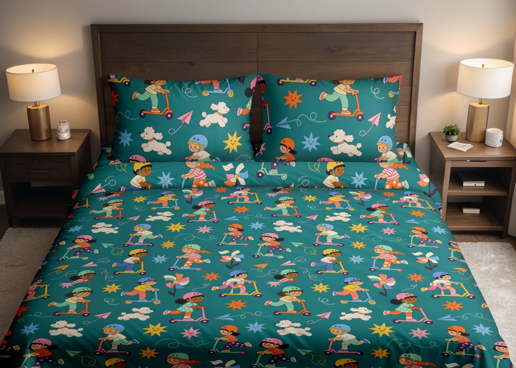 Sunshine Scooter Parade Bedding Set