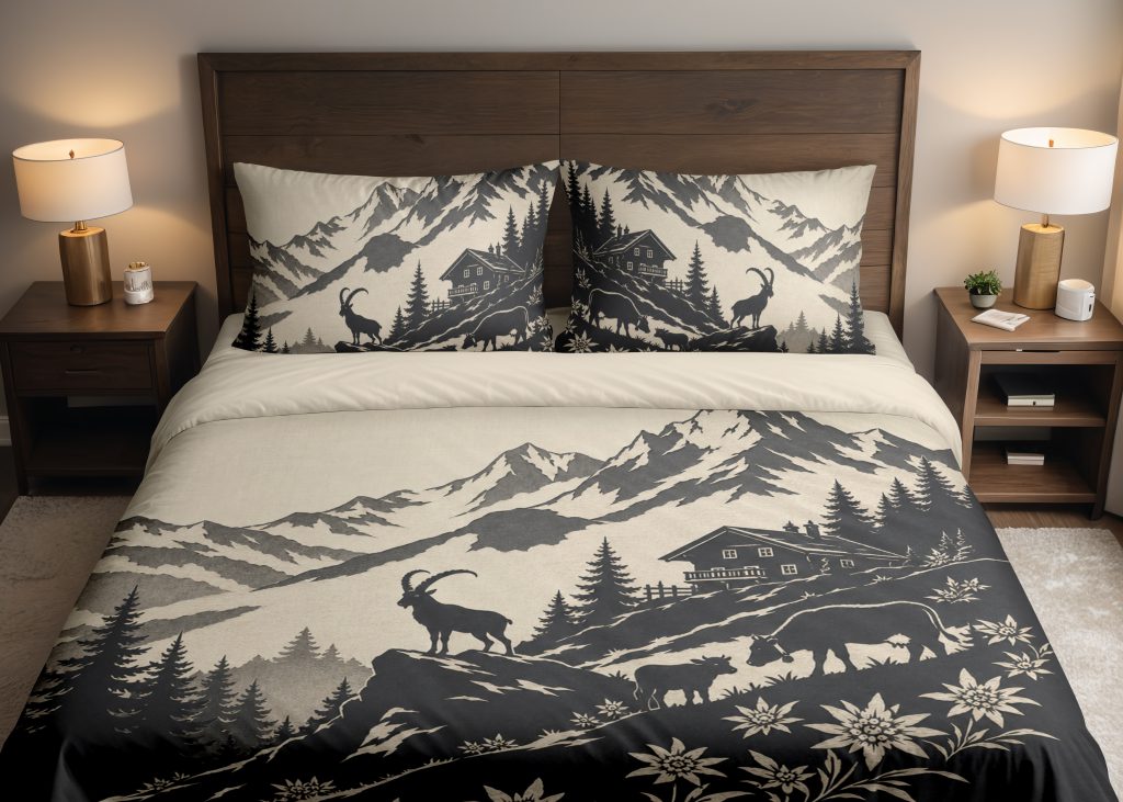 Alpine Charcoal Story Bedding Set