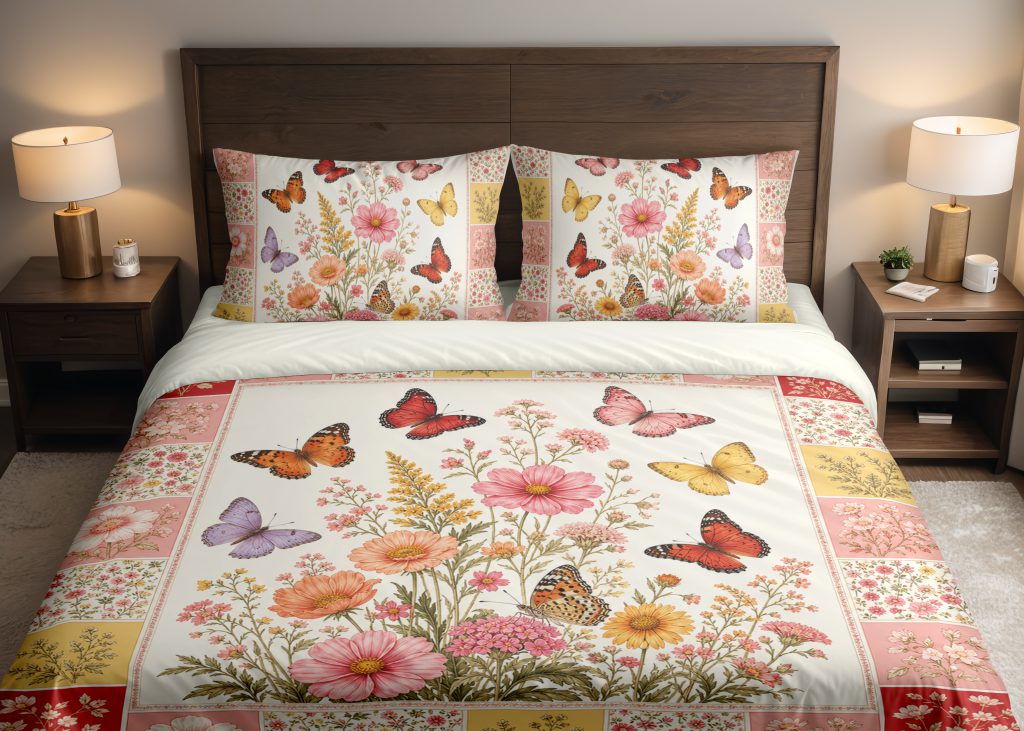 Butterfly Orchard Mosaic Bedding Set