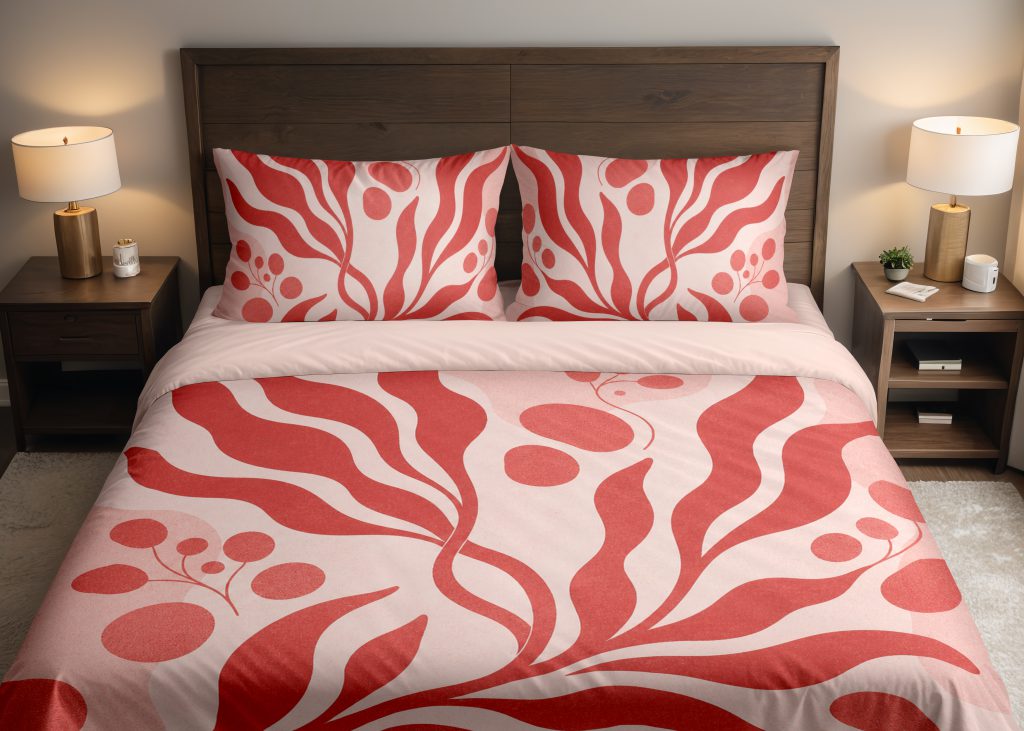 Crimson Kelp Radiance Bedding Set