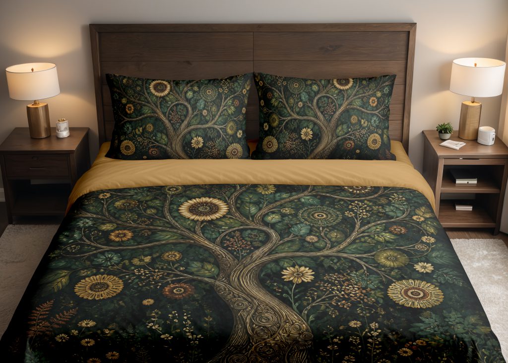 Emerald Sunwheel Arbor Bedding Set