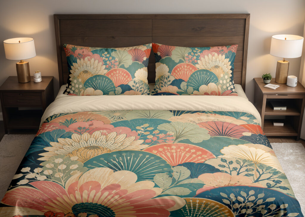 Fanflower Tidal Mosaic Bedding Set
