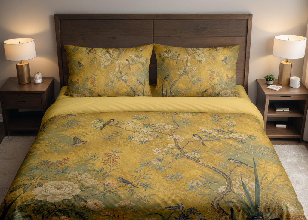 Gilded Songbird Orchard Bedding Set