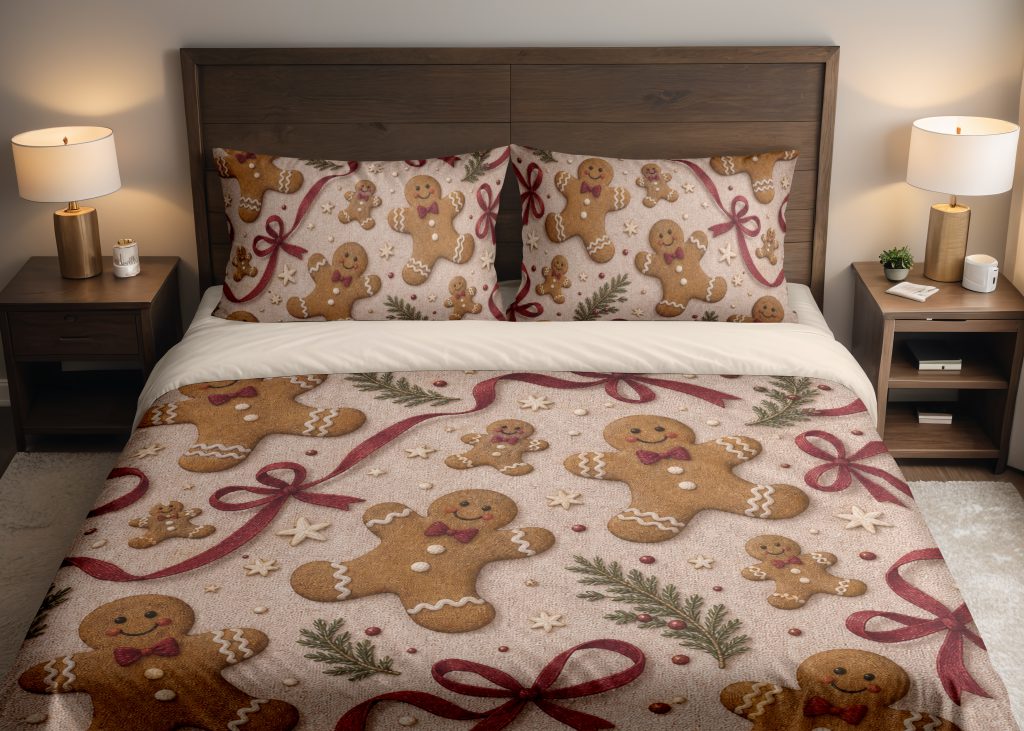 Gingerbread Ribbon Parade Bedding Set