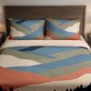 Harbor Clay Mountain Lines Bedding Set mockup 1