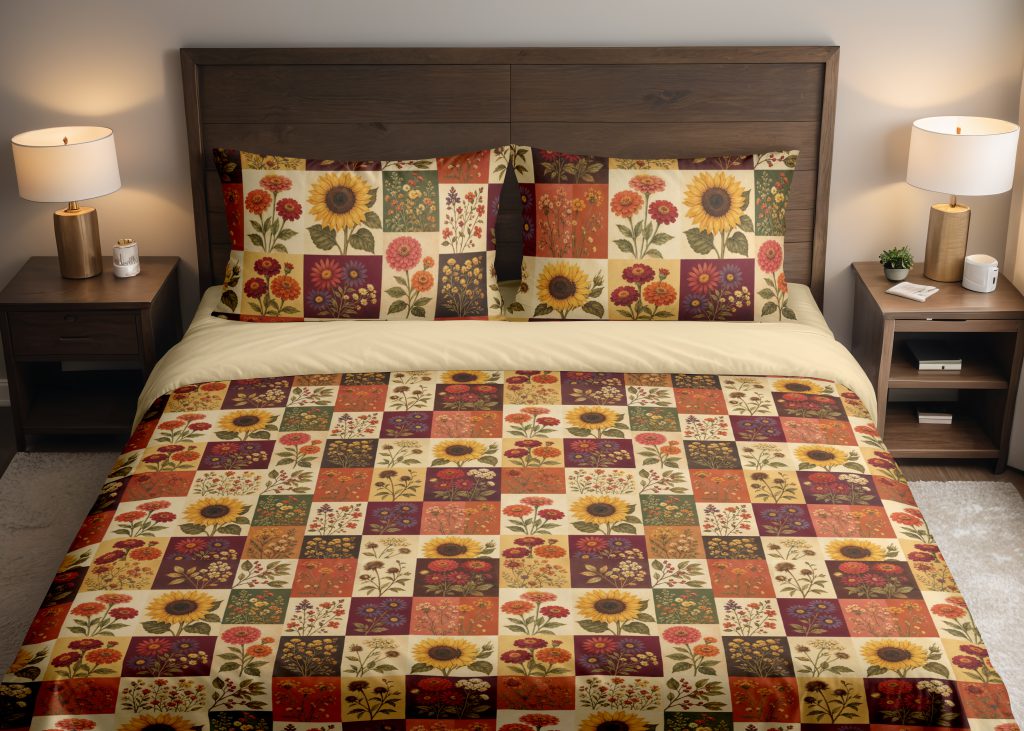 Harvest Sunflower Mosaic Bedding Set