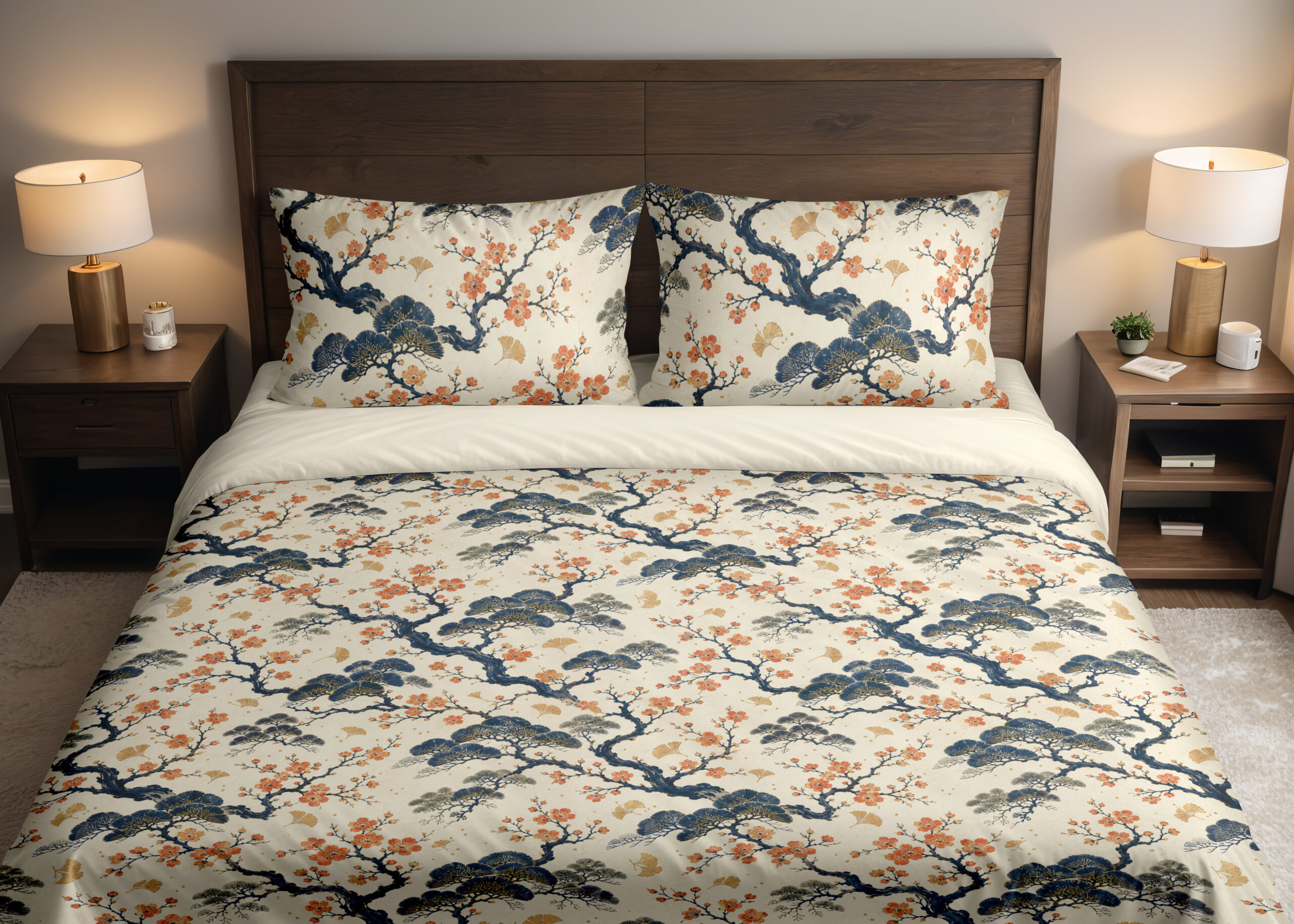 Indigo Ume Grove Bedding Set