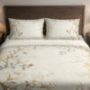 Ivory Magnolia Lattice Bedding Set