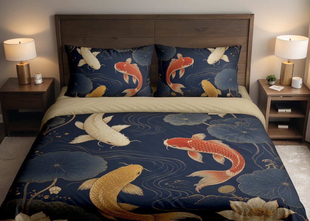 Lotus Current Koi Bedding Set