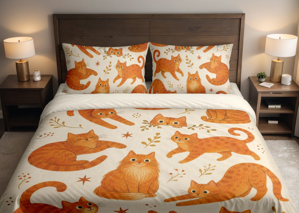 Marmalade Cat Parade Bedding Set