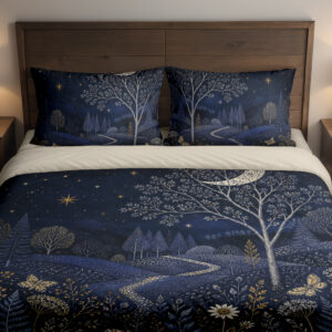 Midnight Aster Observatory bedding set