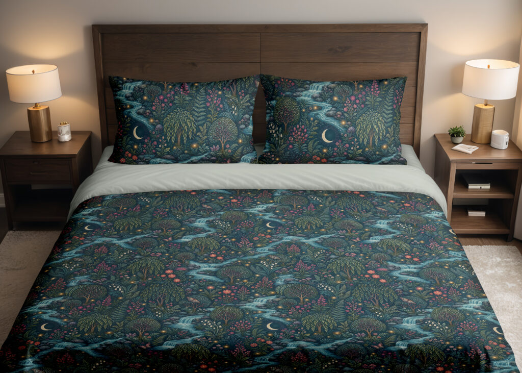 Moonlit Cascades Garden bedding set
