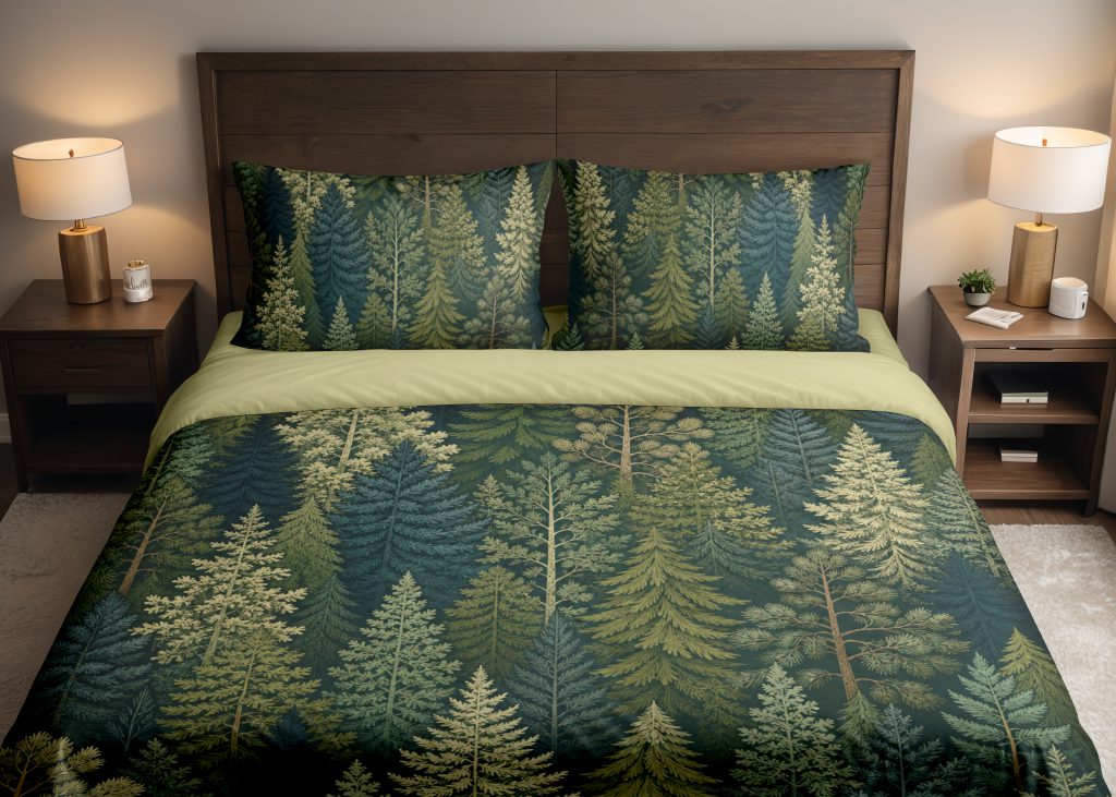 Mosswood Pine Mosaic Bedding Set