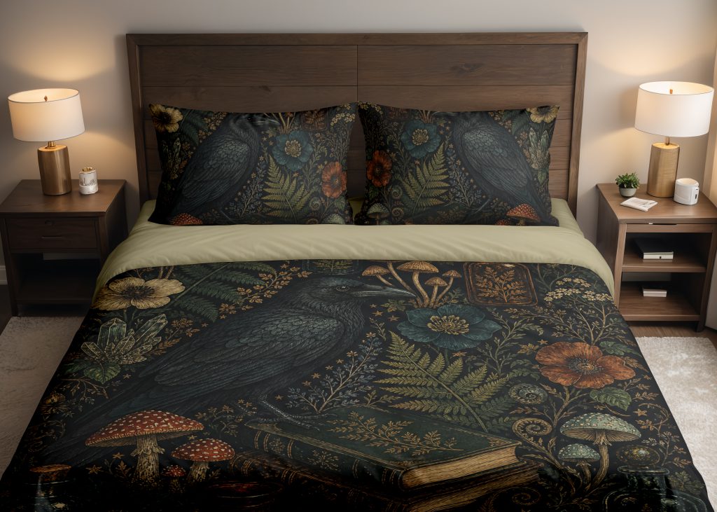 Nocturne Apothecary Raven Garden Bedding Set