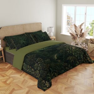 Nocturne Forest Canopy Bedding Set mockup 4