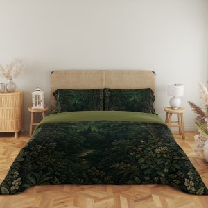 Nocturne Forest Canopy Bedding Set mockup 5