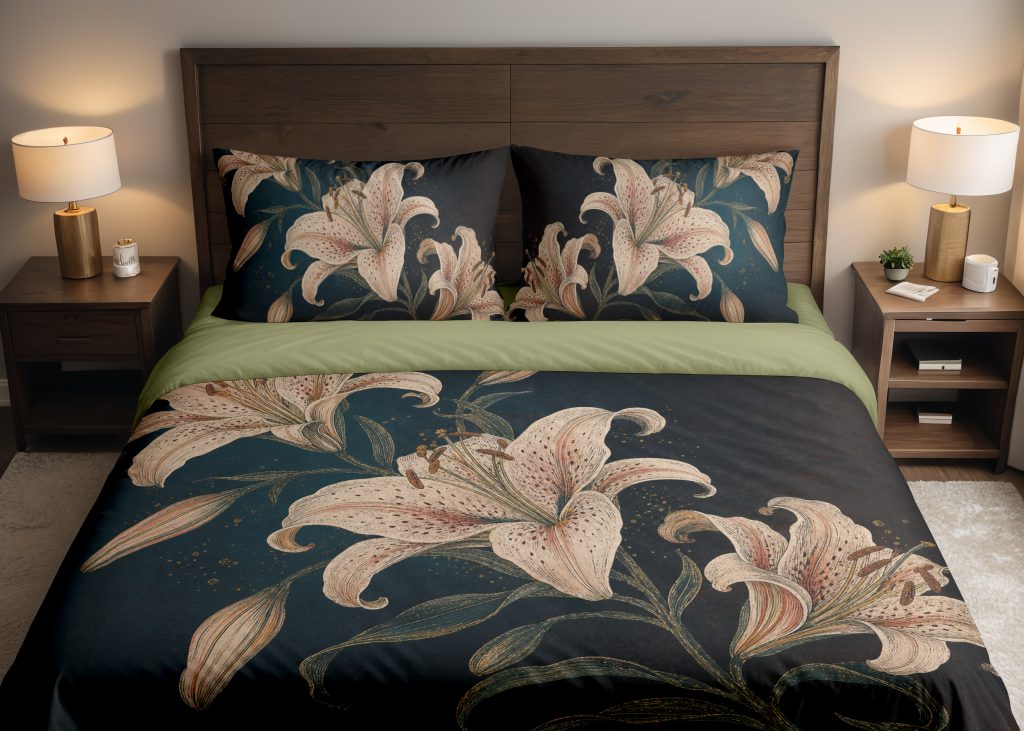 Nocturne Lily Sweep Bedding Set