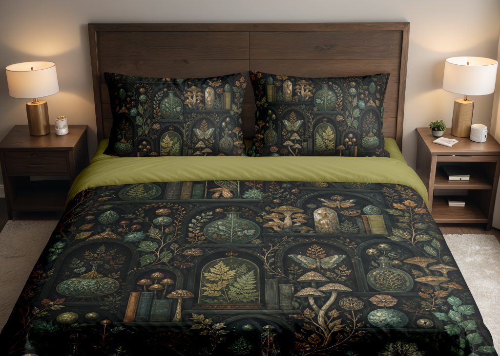 Obsidian Curio Cabinet Botanica Bedding Set