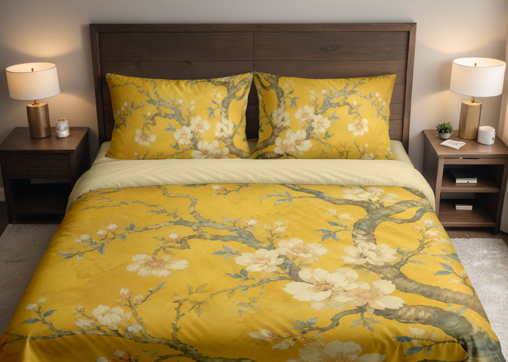 Saffron Blossom Canopy Bedding Set