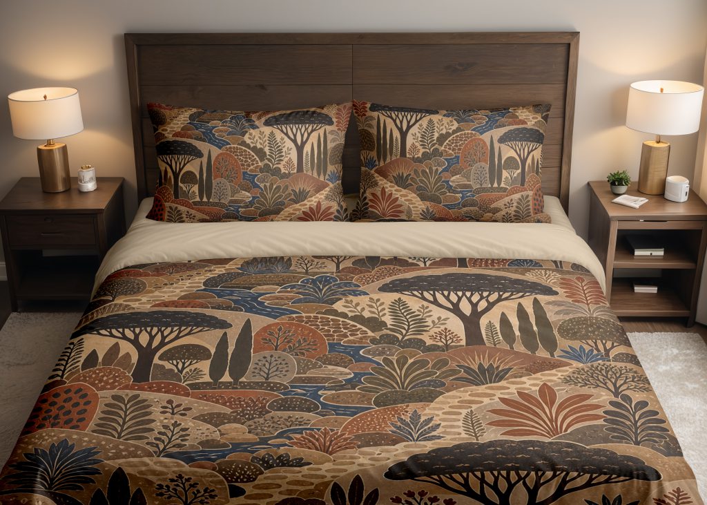 Umber Garden Silhouette Chronicle Bedding Set
