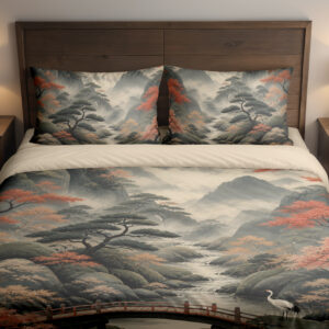 Vermilion Cloudbridge Valley Bedding Set