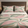 Blush Sage Petal Current Bedding Set — front bedroom view